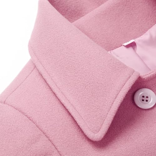 Womens Fall Winter Wool Coats Peacoat Double Breasted Trench Coats