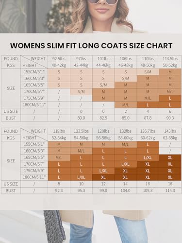 Women's Elegant Single Breasted Coat Long Sleeve Mid Winter Overcoat Work Office Pea Coats