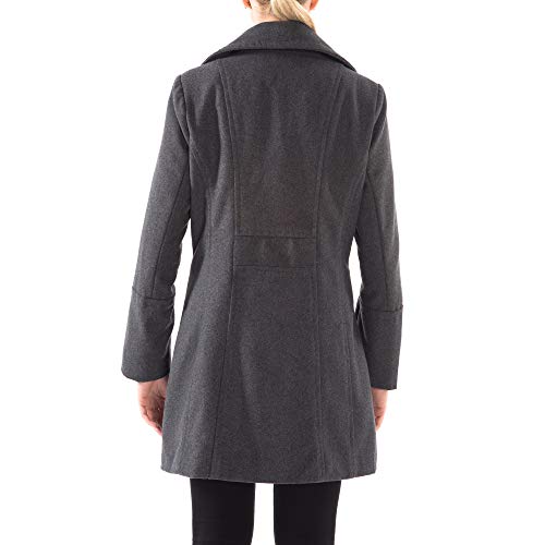 Norah Women’s Wool Blend Peacoat Runs Large – Double-Breasted Jacket with Flattering Fit