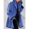 Women's Spring Fall Wool Blend Pea Coats Open Front Cardigans Hooded Jackets Lightweight Casual Trench Coat
