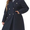 Womens Plus Size Winter Pea Coat Double Breasted Notch Lapel Long Trench Coats Jackets Trendy Dressy 2025
