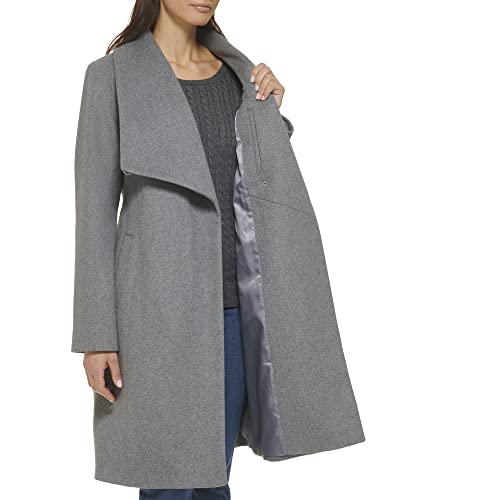 Women's Belted Wool Classically Elegant Coat for Year-Round Style (Standard and Plus Size)