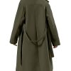 Women Elegant Wool Pea Coat Lapel Collar Double Breasted Mid-Long Winter Overcoats with Belted Pockets