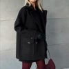 Women's 2025 Fall Winter Double Breasted Wool Coat Mid Long Dressy Casual Pea Coat Overcoat