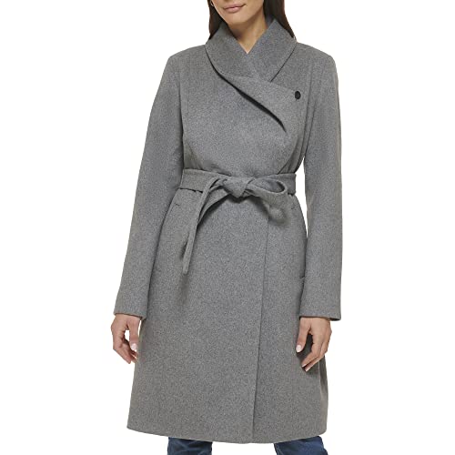 Women's Belted Wool Classically Elegant Coat for Year-Round Style (Standard and Plus Size)