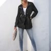 Women's Jacket Belted Long Sleeve Wrap Trench Coat 2025 Fall Winter Casual Dressy Travel Outerwear with Pockets