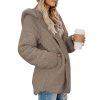 Plaid Flannel Shacket Women Plush Fuzzy Fleece Jacket Oversized Cardigans Winter Coats Open Front Cardigan Sweaters