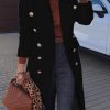 Wool Coats for Women Fall Winter Double Breasted Blazer Jackets Dress Pea Coat Long Trench Coat Peacoat