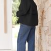 Cropped Trench Coat for Women Spring Fall Trendy Double Breasted Long Sleeve Work Jackets Short Coats