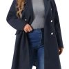Womens Plus Size Winter Pea Coat Double Breasted Notch Lapel Long Trench Coats Jackets Trendy Dressy 2025