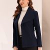 Short Pea Coat for Women's Buttoned Winter Belted Slant Pockets Shawl Lapel Collar Coats