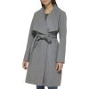 Women's Belted Wool Classically Elegant Coat for Year-Round Style (Standard and Plus Size)