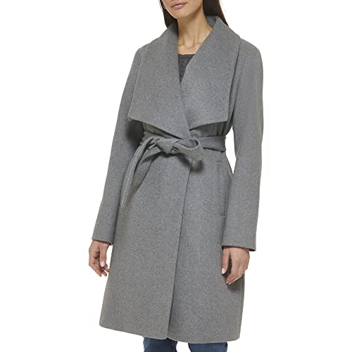 Women's Belted Wool Classically Elegant Coat for Year-Round Style (Standard and Plus Size)