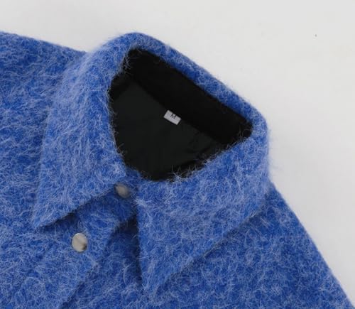 Women Cropped Jacket Short Wool Coats Winter Warm Pea Coat Outwear