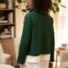 Women's Cropped Pea Coat Notched Lapel Double Breasted Trench Overcoat Blazer Jacket with Pockets