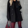 Women's 2025 Fall Winter Double Breasted Wool Coat Mid Long Dressy Casual Pea Coat Overcoat