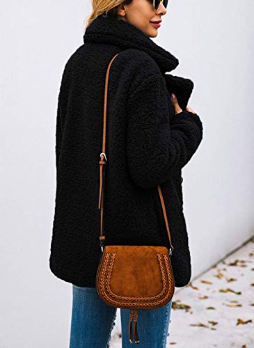 Women's Fashion Winter Coats Sherpa Fleece Faux Fur Shearling Oversized Trendy Jackets Warm Outerwear Clothing