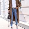 Long Wool Coats for Women Fall Winter Trench Coat Peacoat Double Breasted Blazer Jackets Overcoat