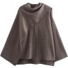 Women's Oversized Scarf Jacket Cardigan Sweater Trench Coats Side Split Fall Winter Peacoat Shawl Wraps