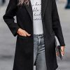 Women Plaid Shacket Jacket Trendy Fall Casual Button Wool Blend Tartan Trench Coat Winter Clothing with Pockets