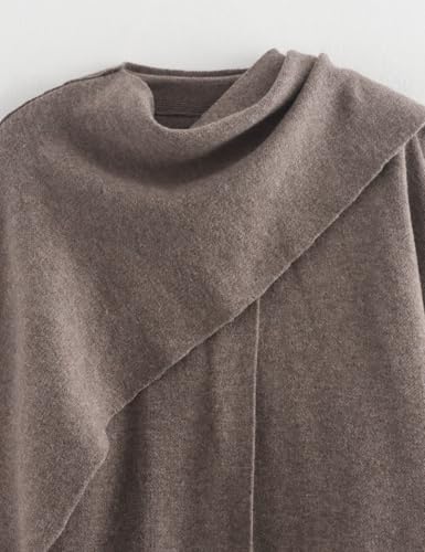 Women's Oversized Scarf Jacket Cardigan Sweater Trench Coats Side Split Fall Winter Peacoat Shawl Wraps