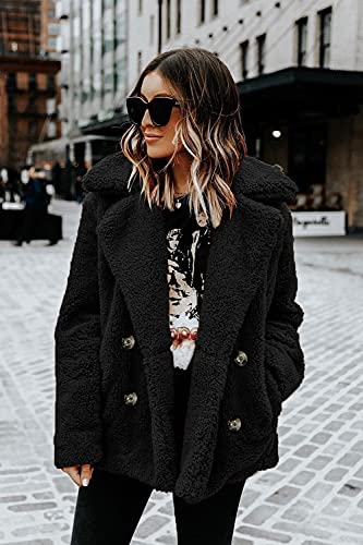 Women's Fashion Winter Coats Sherpa Fleece Faux Fur Shearling Oversized Trendy Jackets Warm Outerwear Clothing