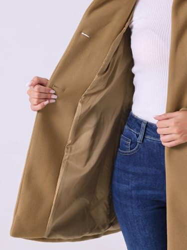 Women's Winter Overcoat Mid-Long Stand Collar Single Breasted Coat Outerwear