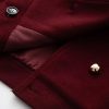 Women's Fall Winter Elegant Short Length Pea Coat,Fashion Oversized Peter Pan Collar Wool Coats for Daily Wear