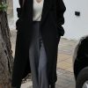 Women's 2025 Winter Wool Overcoat Turn Down Collar Long Peacoat Business Casual Trench Coats