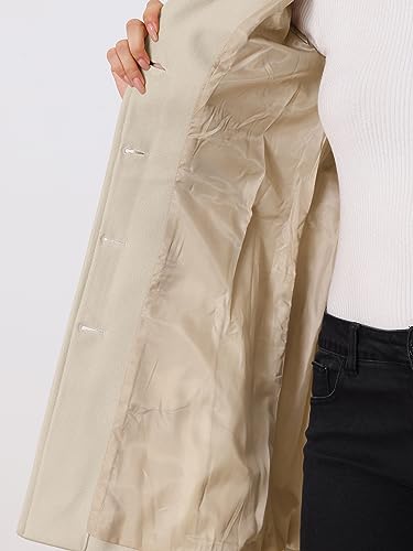 Women's Winter Classic Outwear Overcoat with Pockets Single Breasted Pea Coat