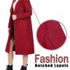 Women's Wool Blend Single Breasted Mid-Long Pea Coat Fall Winter Essential Notched Collar Overcoat