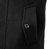 Men's Pea Coat Wool Jacket Windbreaker Single Breasted Winter Coat