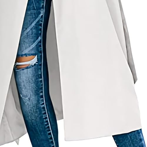 Women's Windbreaker Fall Winter Long Overcoat Classic Double Breasted Notched Lapel Peacoat Fashion Slim Coat