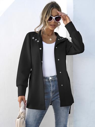 Women's Jacket Belted Long Sleeve Wrap Trench Coat 2025 Fall Winter Casual Dressy Travel Outerwear with Pockets