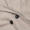 Women's Oversized Notched Collar Wool Blend Single Breast Midi Long Trench Coat