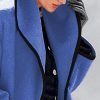 Women's Spring Fall Wool Blend Pea Coats Open Front Cardigans Hooded Jackets Lightweight Casual Trench Coat