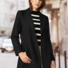Women's Winter Overcoat Notched Lapel One Buttoned Mid-Length Long Coat