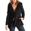 Emma Women's Wool Peacoat – Double-Breasted 3/4 Length Overcoat, Stylish & Warm Blazer for Fall & Winter