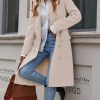 Womens Long Wool Coat for Women Fall Winter Trench Coat Trendy Jackets