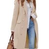 Womens Long Wool Coat for Women Fall Winter Trench Coat Trendy Jackets