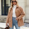 2025 Winter Elegant Womens Pea Coat Mid Long Wool Coat Wool Blend Trench Coat with Pockets