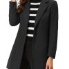 Women's Winter Overcoat Notched Lapel One Buttoned Mid-Length Long Coat