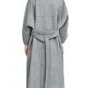 Womens Long Pea Coats Oversized Wrap Wool Blend Trench Coats Winter Open Front Cardigan Overcoats