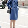 Women's Essential Elegant Wear Double Breasted Mid Long Wool Pea Coat
