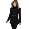 41jv4yFNyaL.jpg Duffy Womens Wool Coat Fur Trim Hooded Parka Jacket