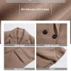 Women's Notch Lapel Double Breasted Trench Coat Peacoat Winter Casual Long Blazer Jacket Overcoat