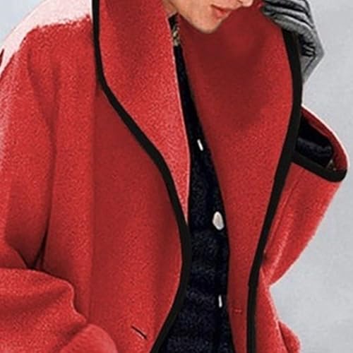 Women's Single Breasted Wool Blend Pea Coats Spring Fall Hooded Trench Coat for Women Casual Lightweight Overcoat