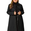 Women's Plus Size Single Breasted Belted Winter Long Coat