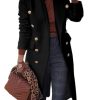 Long Wool Coats for Women Fall Winter Trench Coat Double Breasted Dressy Jackets