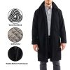 Zach Men’s Wool Blend Overcoat – Knee-Length Trench Coat, Runs Large for Layering Over Suits or Sweaters
